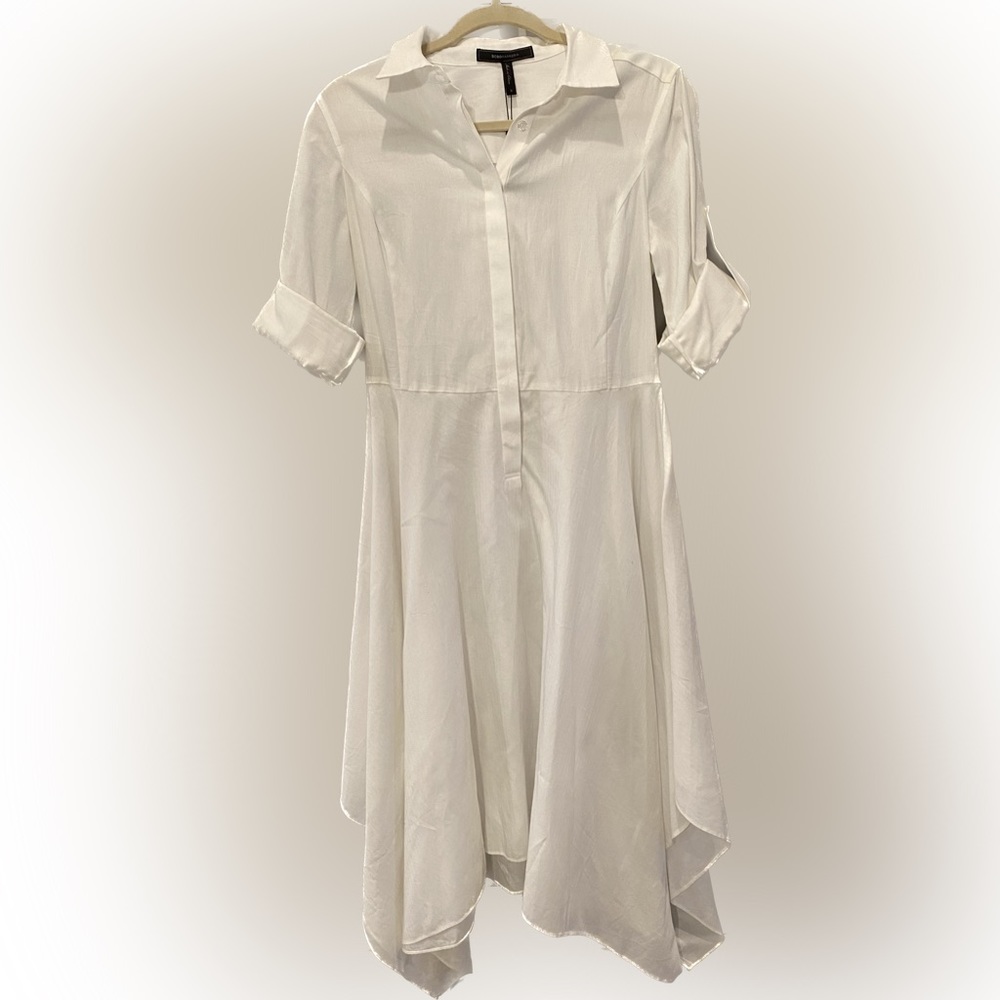 White midi button down bcbg dress size small